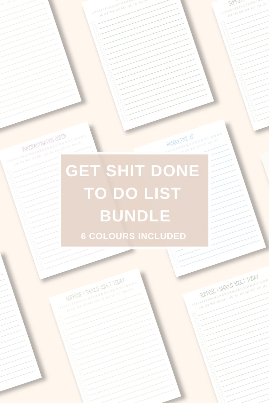 To Do List Get Shit Done Printable, Simple Tasks List Template ...