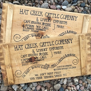 Lonesome Dove, 24" Hat Creek Cattle Co. Sign