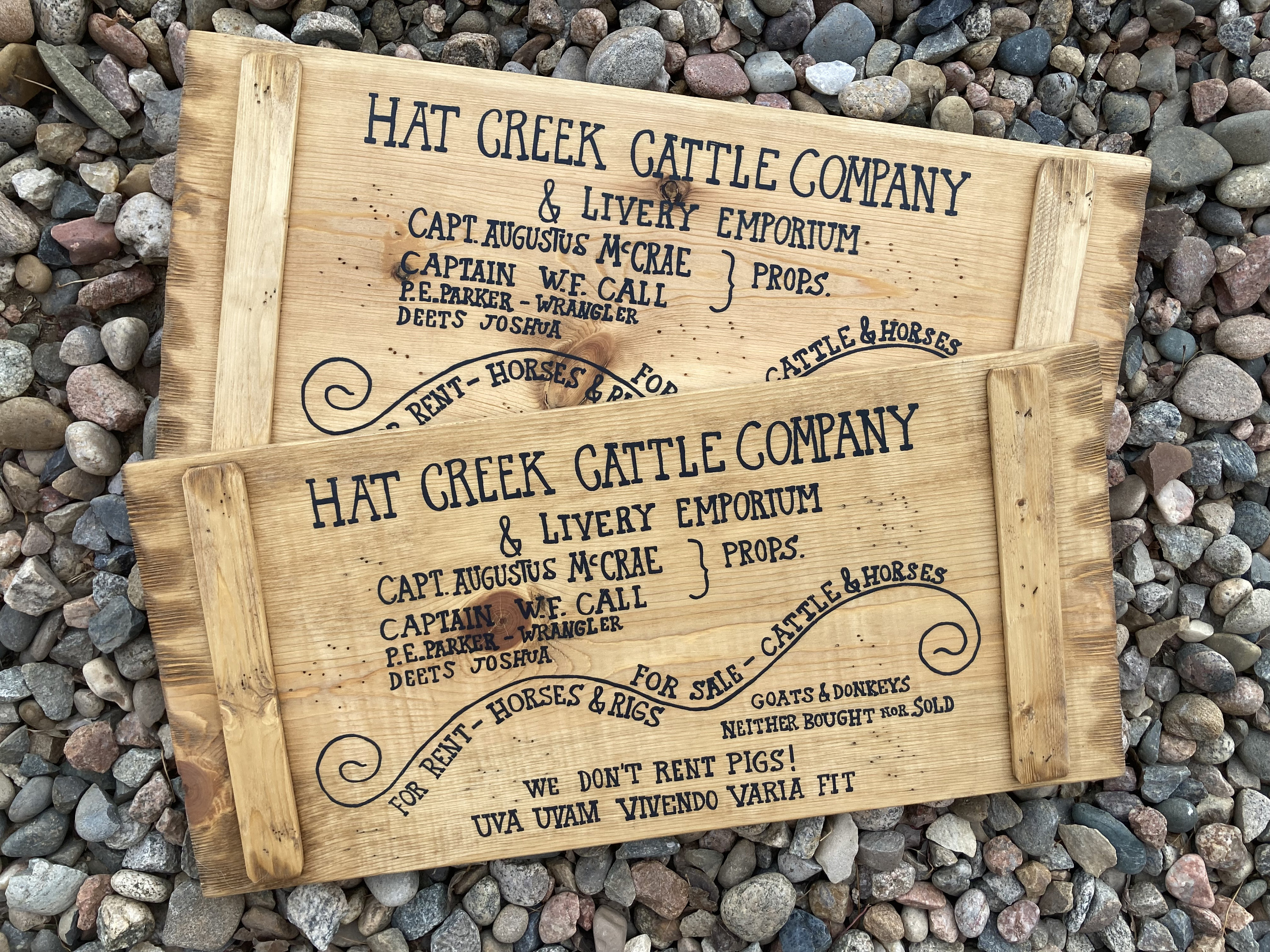 Lonesome Dove Sign Hat Creek Lonesome dove sign hat creek