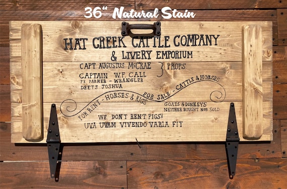 Lonesome Dove Latin Quote Lonesome Dove Hat Creek Cattle Company Sign 36 | Etsy Uk