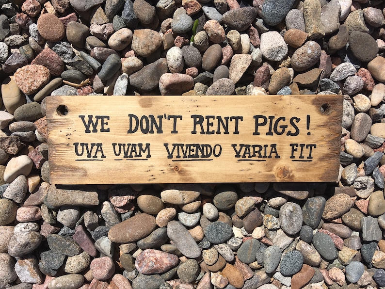 18 Lonesome Dove Sign We Don't Rent Pigs Etsy