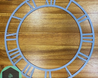 Roman Numeral Clock Number Frame 16 Inch Clock Face for Resin, Crafts, DIY, Round Mirror Clock Dial Plate with Roman Numerals