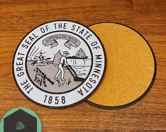 Minnesota State Seal Coaster Set