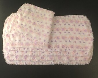 Pink Elephant Burp Cloths