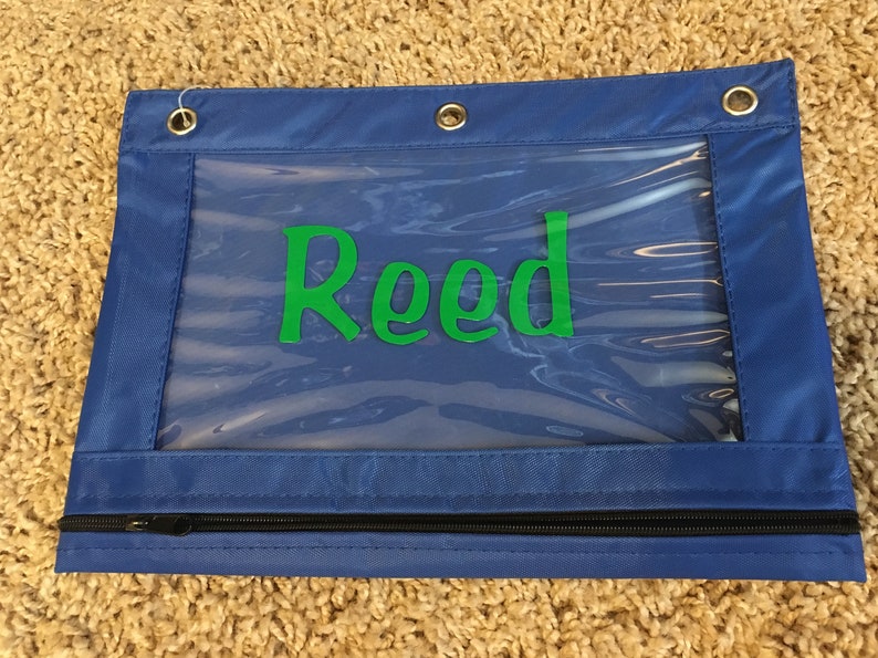 Custom Personalized Zipper Bag With Any Name Or Monogram Back Etsy