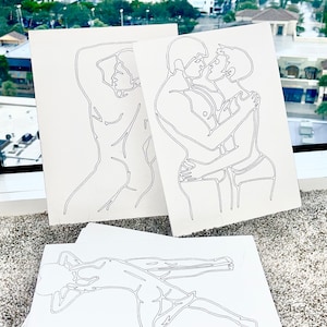 Outline portrait, art, Drawing, gay, lesbian, love art