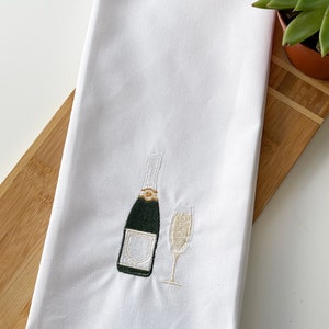 Champagne 100% Cotton Embroidered kitchen towel