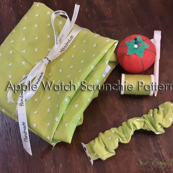 Apple Scrunchie Band Pattern and Instructions - Easy Sew Pattern!