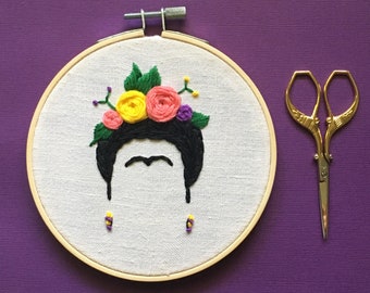 Frida Kahlo Embroidery Hoop