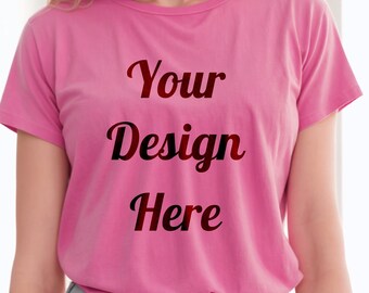 Gildan 5000 Mockup in Pink for Your Design Presentation