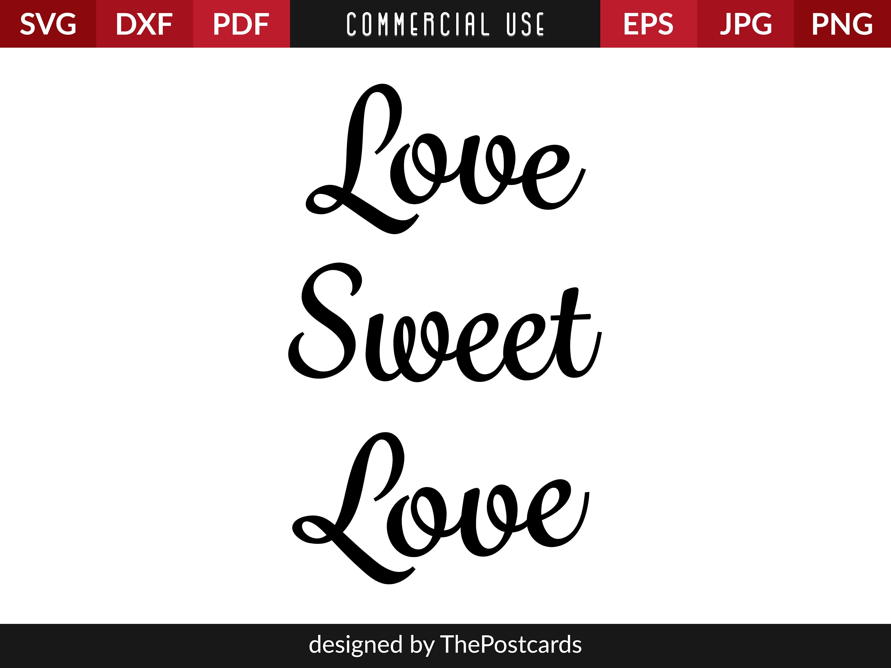 Love Sweet Love Farmhouse SVG Commercial use Instant | Etsy