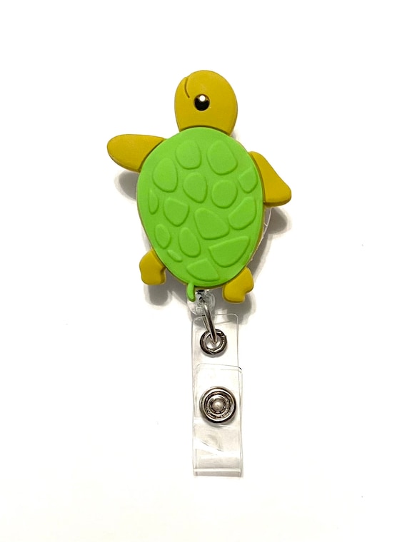 Cute Turtle Badge Reel/ Retractable Badge Reel/ Vet ID Holder/ Nurse id Holder/ Teacher id Holder/ Keycard Holder/ Nurse gift/ Vet Gift/