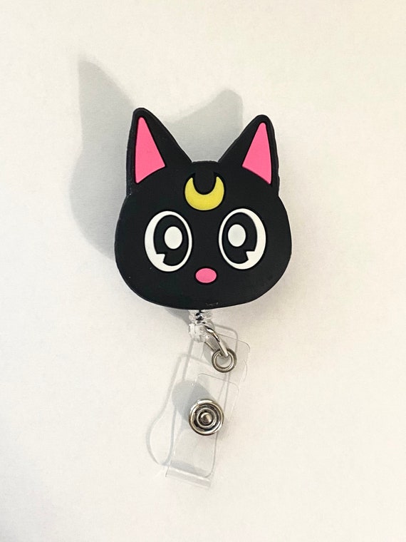 Sailor Moon Badge Reel/luna Cat Badge Holder/retractable ID Badge Holder 