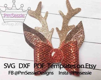 Butterfly Bow SVG Faux Leather Bow Template Leather Bow ...