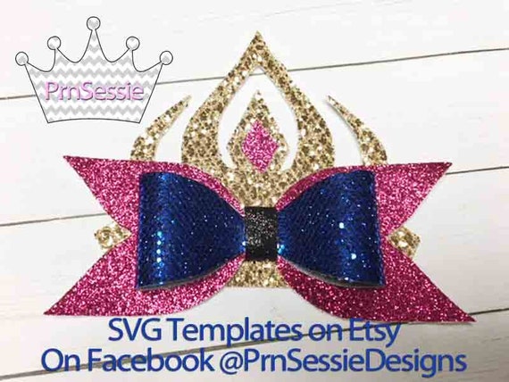 Download Digital Svg Dxf Pdf Nordic Princess Hair Bow Template Etsy