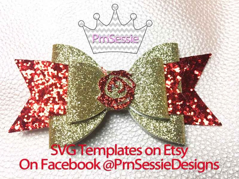 Download BUNDLE 11 Digital SVG DXF Pdf Princess Inspired Hair Bow ...