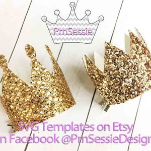 Digital SVG, DXF, PDF 3D Crown Hair Clip Template, mini crown template, mini party crown, crown svg, party crown template, digital hair bow
