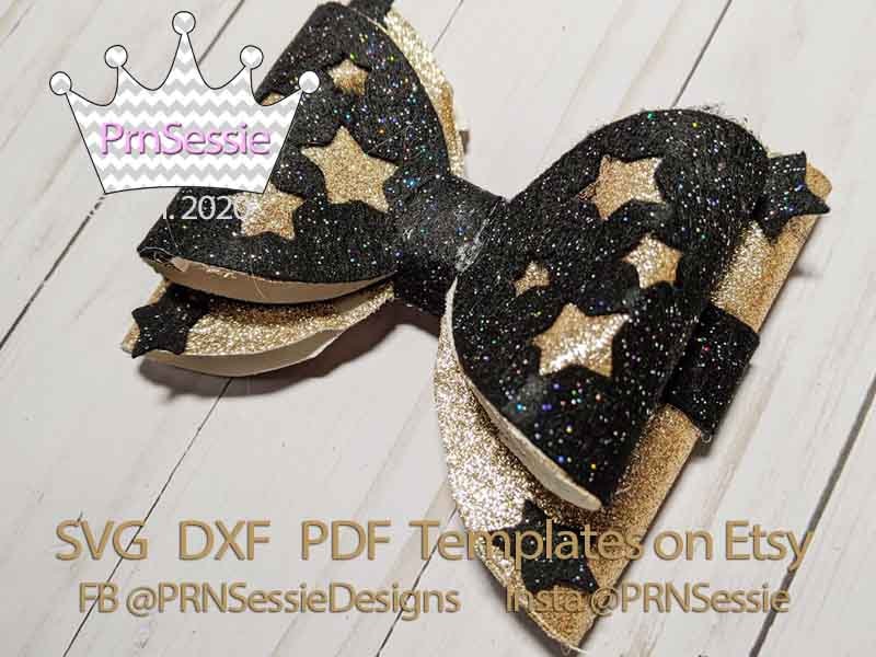 Sample Starbow Digital SVG, PDF, DXF, Stars and Stripes Bow Template, Digital Bow ...