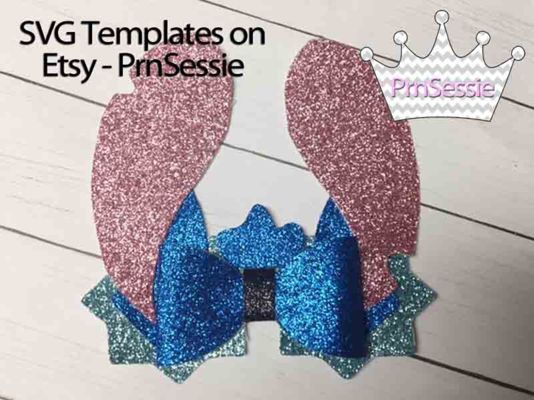 Digital SVG PDF DXF Loveable Alien Bow Template, Experiment 626, Stitch ...