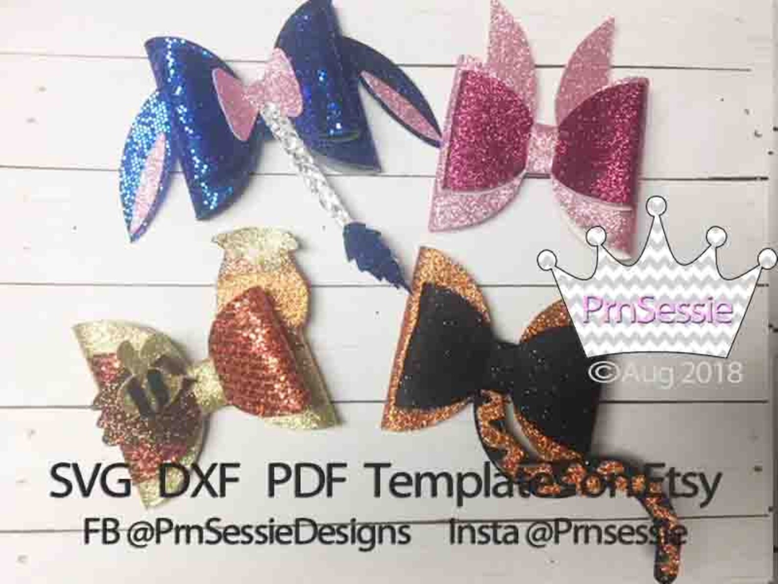 Download Digital SVG PDF DXF Forest Friends Hair Bow Templates ...