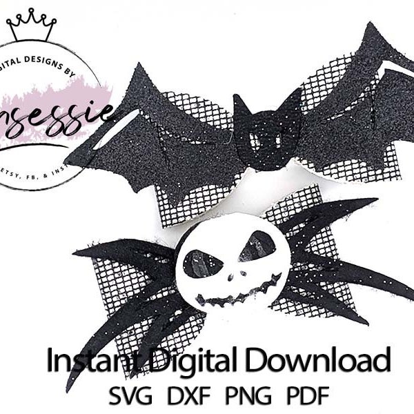 Jack Skellington Bow - Etsy