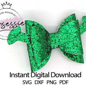 Digital SVG, DXF, PDF Ogre Hair Bow Template, ogre svg, shrek svg, shrek bow, halloween bow, frankenstein svg, digital bow template, bow svg