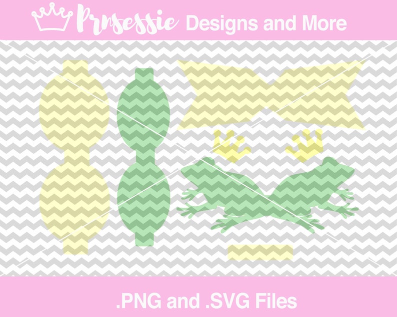 Download Digital SVG DXF PDF Frog Princess Hair Bow Template | Etsy