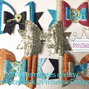 Digital SVG, DXF, PDF 5 in 1 Hair Bow Template