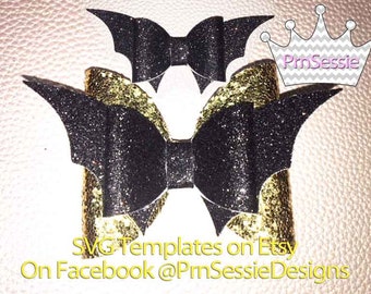 Digital SVG, DXF, PDF Batty Hair Bow Template, halloween bow, bat bow, bow template, bow svg, halloween svg, cricut halloween, bat svg