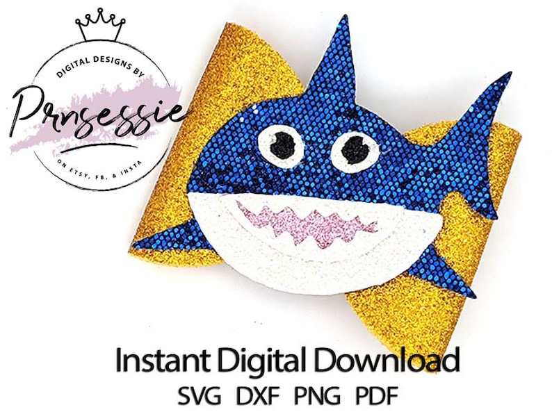 Download Digital SVG PDF DXF Shark Bow Template shark svg shark | Etsy