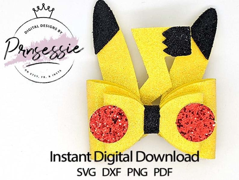 Digital SVG DXF PDF Anime Hair Bow Template Anime Bow Etsy Canada