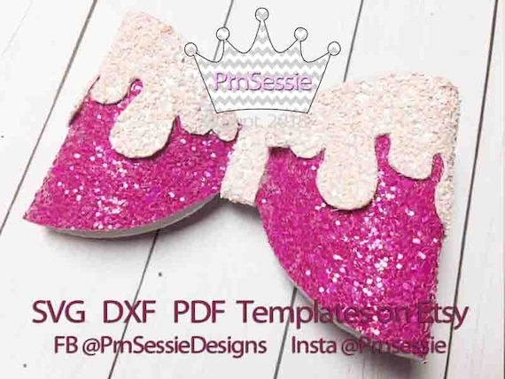 Download Free Digital Svg Dxf Pdf Melted Hair Bow Template Bow Template Etsy SVG Cut Files
