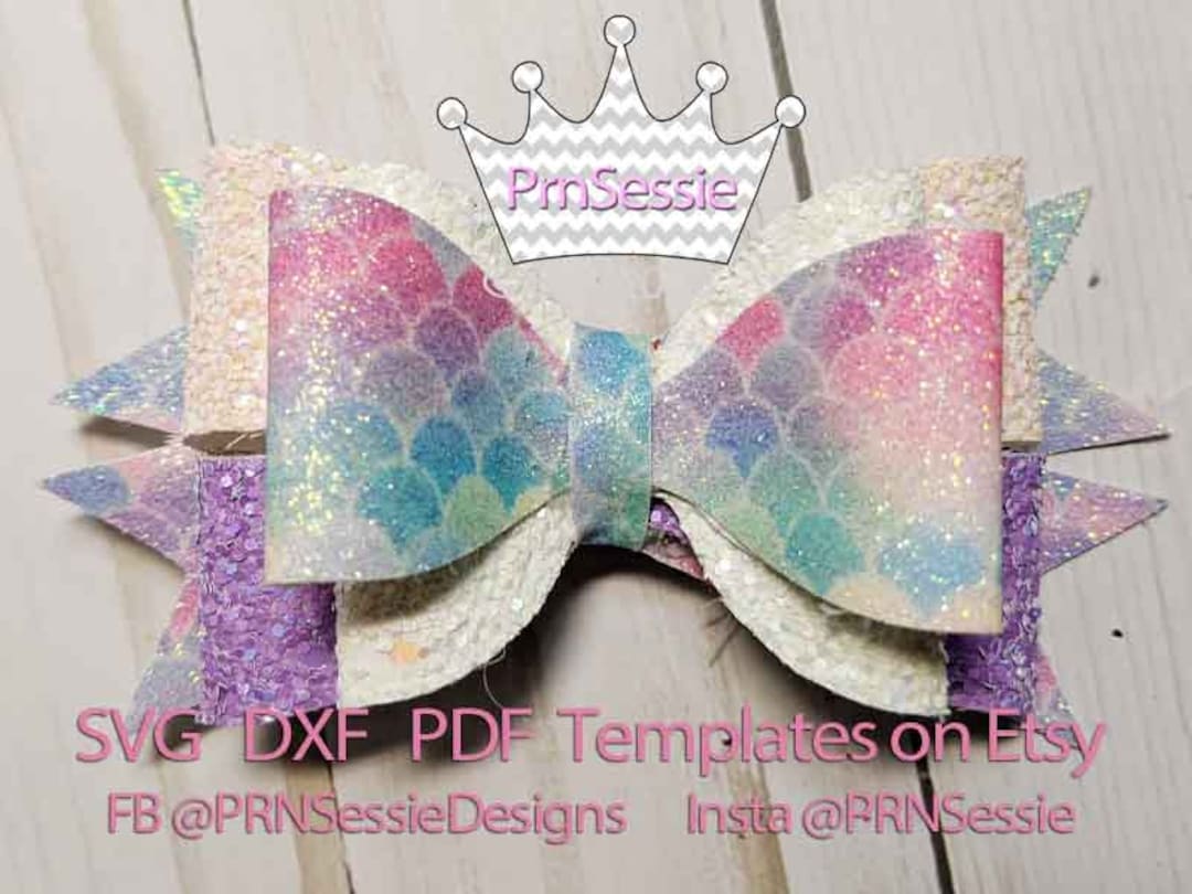 Digital SVG DXF PDF Dream Stacked Hair Bow Template, Bow Pattern, Bow ...