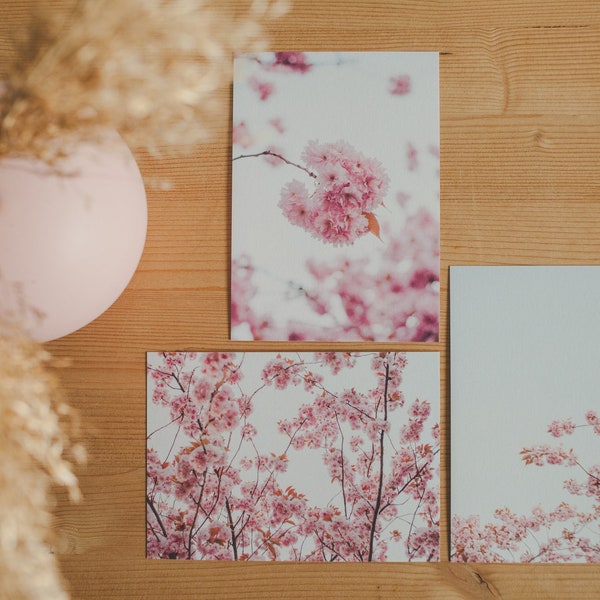 Set (B) of 3 blossom postcards