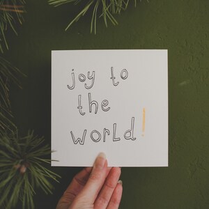 Christmas art piece "joy to the world!"