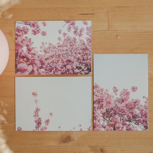 Set (A) of 3 blossom postcards