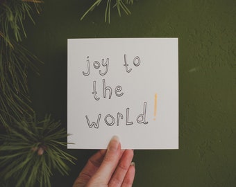 Christmas art piece "joy to the world!"