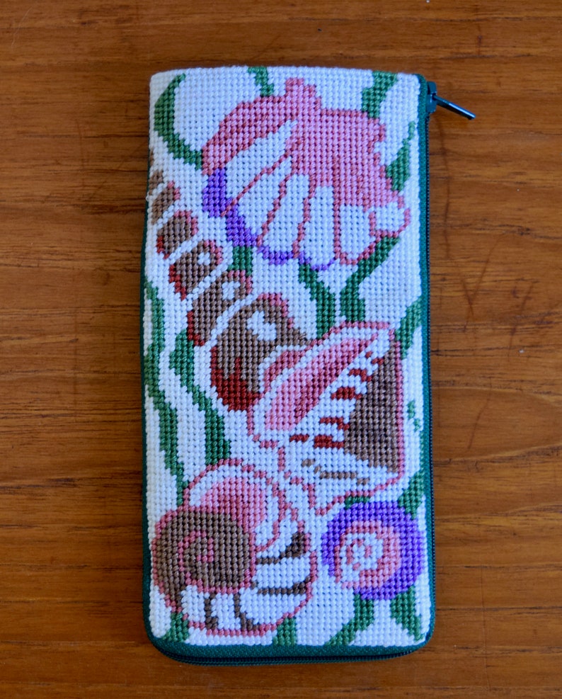 Completed & Cotton Lined Needlepoint Eyeglass/cell Phone Cases Etsy