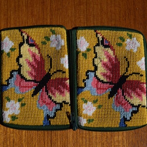 Voltooide & katoenen gevoerde naaldpunt munt / credit card cases