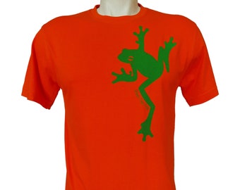 Tee-shirt imprimé vert grenouille d’arbre