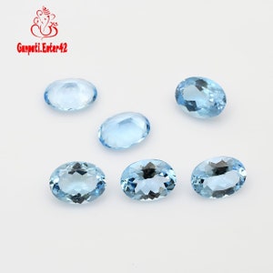 Sky Blue Topaz: Faceted Oval Cut Loose Gemstone