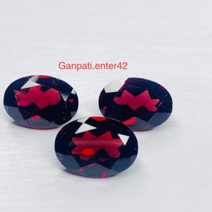 Granaat gefacetteerde ovaal geslepen losse edelsteen 14x10 mm 16x12 mm 18x13 mm natuurlijk gekalibreerd formaat handgemaakt AAA E