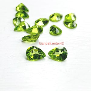 Peridot Faceted Pear Cut Loose Gemstone 4x3mm 5x3mm  7x5mm 8x5mm 8x6mm 9x6mm 10x7mm 10x8mm Natural Green Color Fine Quality Handmade E