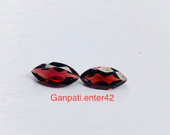 Lot D'environ 50 Perles De Grenat Marquises Facettées 7-9mm Sur Fil 39cm - Neuf