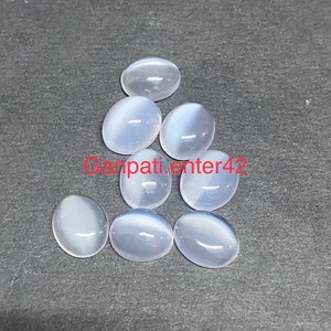 Pedra da Lua Branca Natural 6 x 4 mm 7 x 5 mm 8 x 6 mm 9 x 7 mm 10 x 8 mm 11 x 9 mm 12 x 10 mm 14 x 10 mm Cabochões Ovais Tamanho Calibrado Pedra Preciosa Solta E