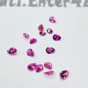 Pink Tourmaline Faceted Pear Cut Loose Gemstone 4x3 MM Pink Color Natural Calibrated Size E