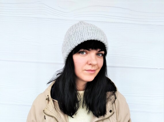 slouchie beanie hats, baggy/slouchy hat, Grunge Slouch Beanies, basic hand knitted,