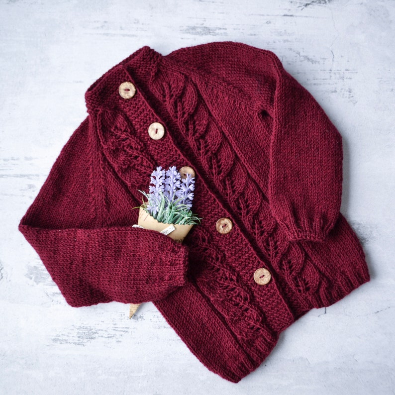 Baby cardigan 912 months baby burgundy sweater Etsy