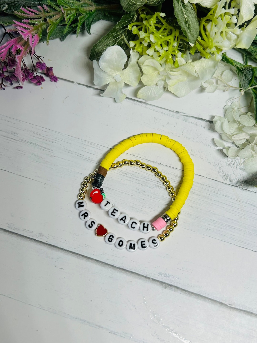 Teacher Pencil Bracelet Back to School Handmade Jewelry Gift - Etsy