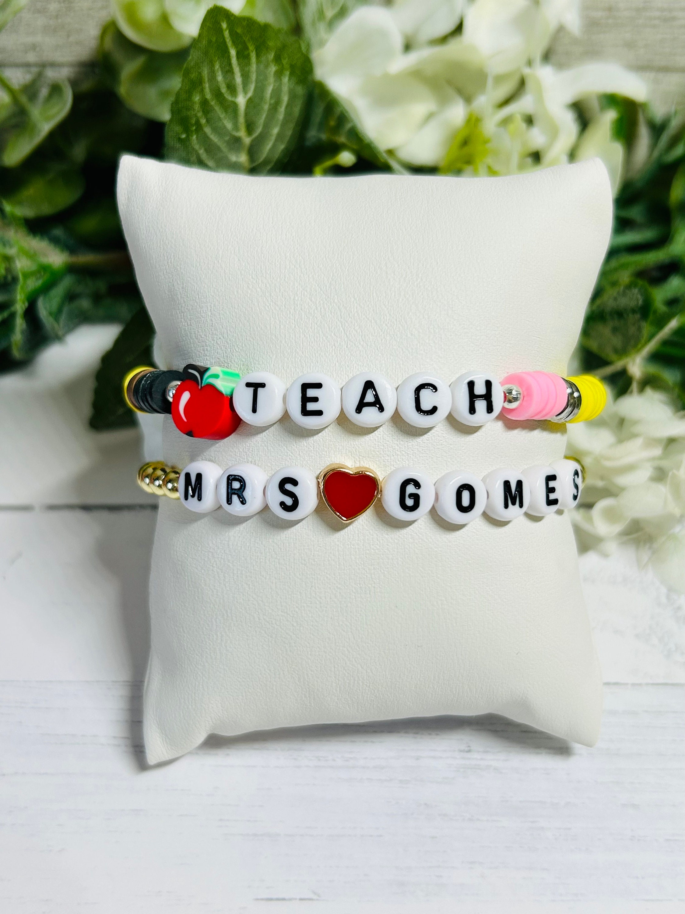Teacher Pencil Bracelet Back to School Handmade Jewelry Gift - Etsy